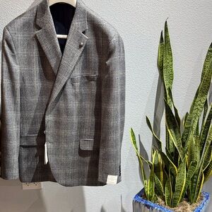 Men's Jack Victor Austin Grey Plaid Sportcoat